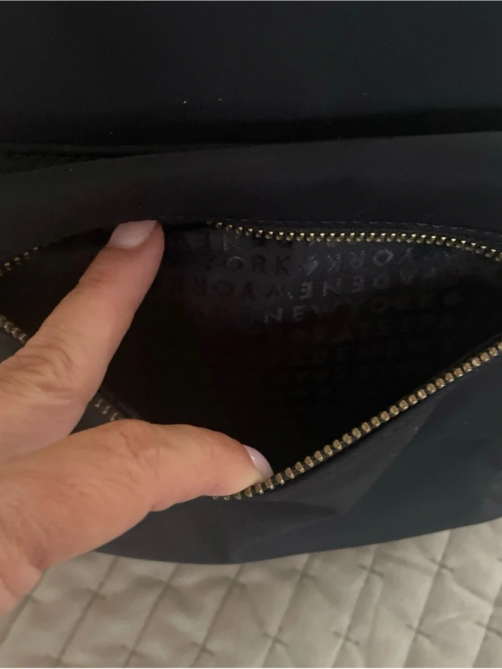 kate spade Black Nylon Backpack with Gold Hardware